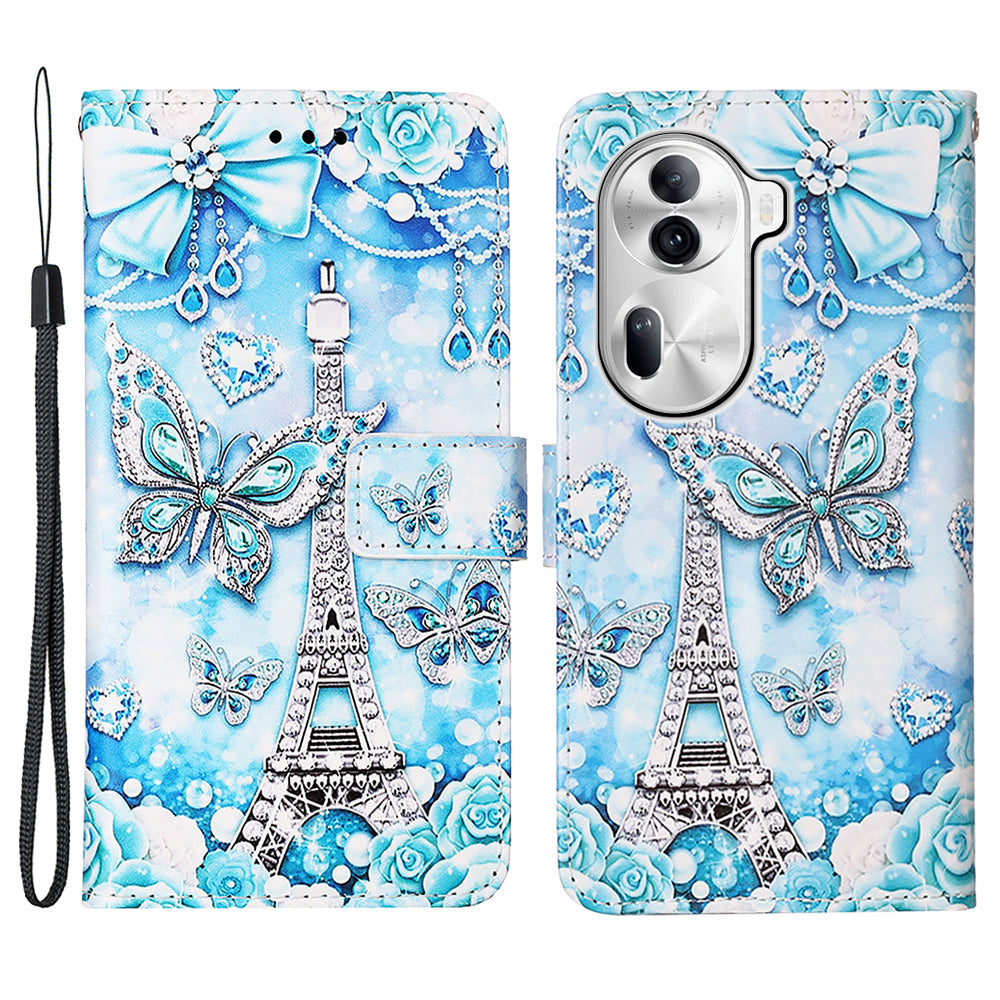 YB Pattern Printing Leather Series-4 for Oppo Reno11 Pro 5G (Global) Case Phone Wallet Cover YB Pattern Printing Leather Series-4 for Oppo Reno11 Pro 5G (Global) Case Phone Wallet Cover